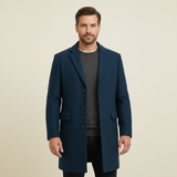 The Brianza Men’s Smart Single Breasted Wool Blend Overcoat
