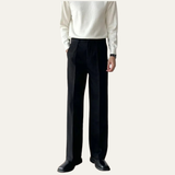 The Ridgebury Men’s Black Pleated Wide Leg Dress Pants
