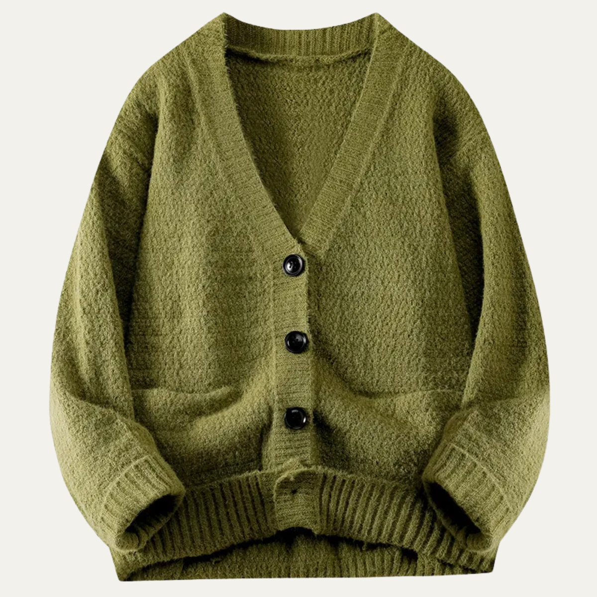The Huxley Men’s Trendy Knitted Cardigan – Soft V Neck Button Down