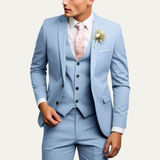 The Windermere Men’s Elegant 3 Piece Slim Fit Business Suit Set