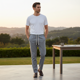 The Glenstone Men’s Lightweight Loose Fit Linen Blend Drawstring Pants