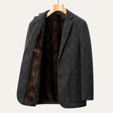 The Mandello Men’s Business Chenille Winter Blazer with Soft Fur Lining