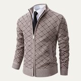 The Brackenridge Men’s  Warm Fleece Lined Thick Knitted Full Zip Jacket