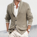 The Oxford Men’s Shawl Collar Knitted Button-Up Cardigan