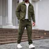 The Ravenna Men’s Casual Utility Cargo Set – Jacket and Trousers