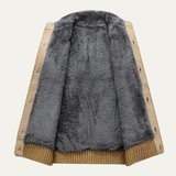 The Ellington Men’s Winter Fleece Cardigan – Knitted Wool Knit Zip Up