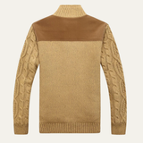 The Ellington Men’s Winter Fleece Cardigan – Knitted Wool Knit Zip Up