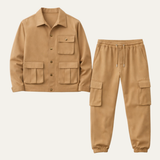 The Mantova Men’s Trendy Utility Cargo Set – Jacket and Trousers