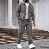 The Ravenna Men’s Casual Utility Cargo Set – Jacket and Trousers