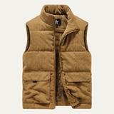 The Sintra Winter Wool Cotton Padded Sleeveless Gilet