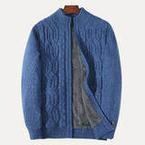 The Wentworth Men’s Thick Wool Fleece Cardigan – Warm Knit Cashmere