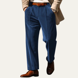 The Garda Porto Men’s Solid Colour Velvet Straight Fit Pants