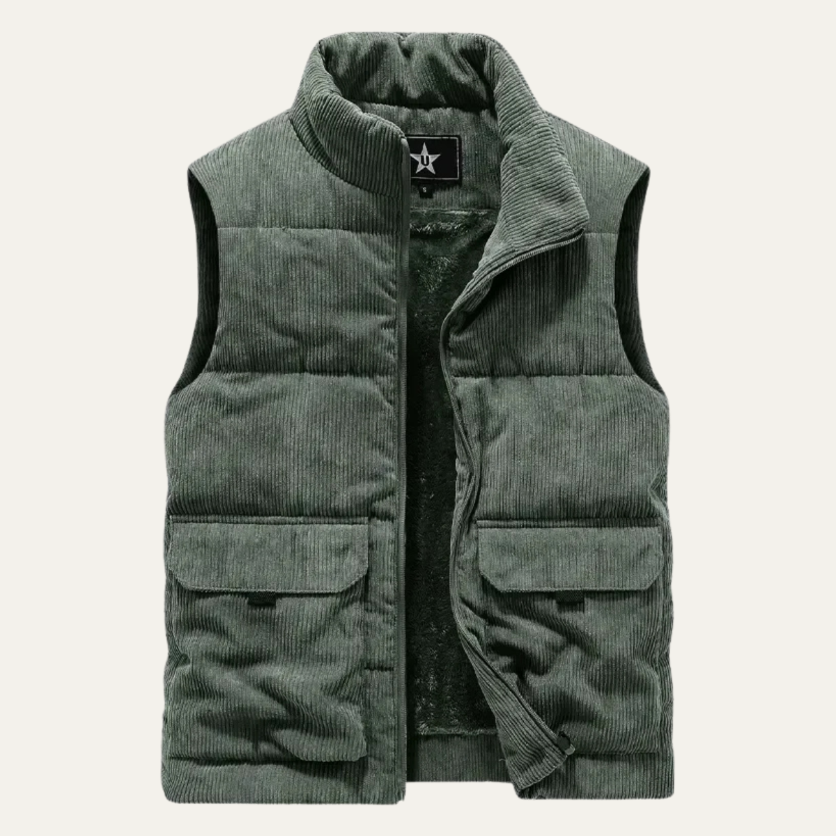 The Sintra Winter Wool Cotton Padded Sleeveless Gilet