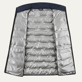 The Fairfax Men’s Heated Down Jacket – Winter Ski Jacket with Thermal Lining – Grey