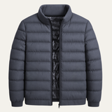The Fairfax Men’s Heated Down Jacket – Winter Ski Jacket with Thermal Lining – Grey