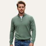 The Carver Men’s Soft Knit Casual Half Zip Cotton Sweater