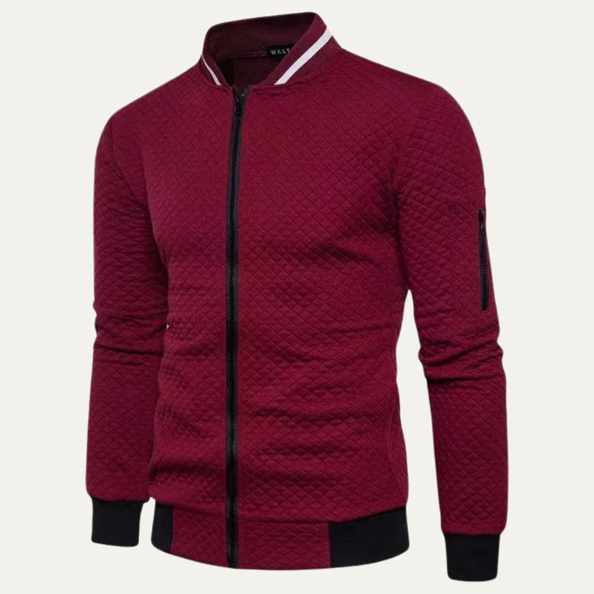 The Appiano Men’s Lightweight Zip Up Quilted Bomber Jacket