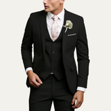 The Windermere Men’s Elegant 3 Piece Slim Fit Business Suit Set