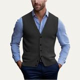 The Somerset Men’s Smart Casual Button Front Knit Vest