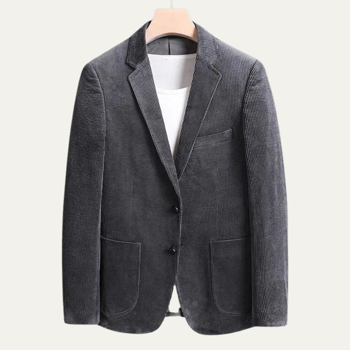 The Lancaster Men’s Thick Flannel Corduroy Business Blazer Jacket