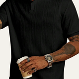 The Ridgebrook Men’s Textured Button-Up Casual Polo Shirt