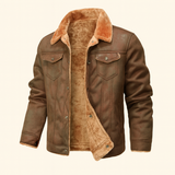 The Quebec Fleece Lined Suede Leather Jacket for Men