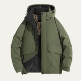 The Urbino Men's Thickened Waterproof Hooded Casual Jacket
