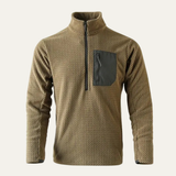 The Warwick Men’s Cashmere Wavy Texture Sweater with Chest Pocket