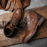 The Parma Men's Lace Up Vintage Leather Ankle Boots
