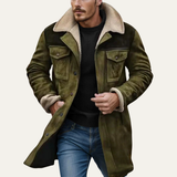 The Crestview Men’s Vintage Shearling Lined Warm Winter Jacket