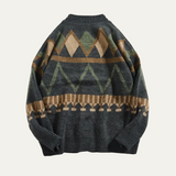 The Redruth Men’s Vintage Geometric Button-Up Cardigan