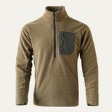 The Kingsport Men’s Thick Waffle Knit Fleece Half Zip Sweater