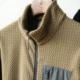 The Kingsport Men’s Thick Waffle Knit Fleece Half Zip Sweater