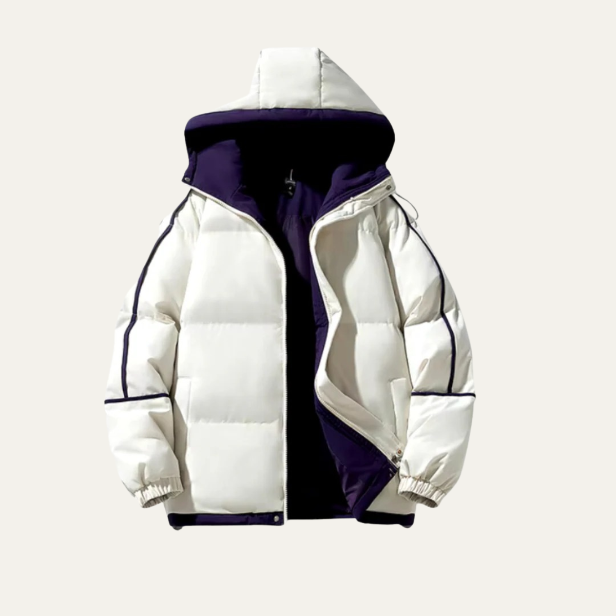 The London Men's  Waterproof Puffer Jacket - Luxury Hooded Winter Coat