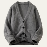The Elston Men's V Neck Knit Button Up Cardigan