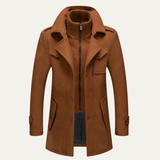 The Edgemont Men’s Double Collar Wool Blend Trench Coat