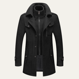 The Edgemont Men’s Double Collar Wool Blend Trench Coat