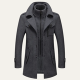 The Edgemont Men’s Double Collar Wool Blend Trench Coat