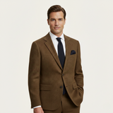 The Berwick Men’s Brown Smart Casual Tweed Blazer Coat