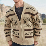 The Serravalle Men’s Button-Up Knit Cashmere Shawl Collar Cardigan