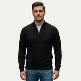 The Carver Men’s Soft Knit Casual Half Zip Cotton Sweater
