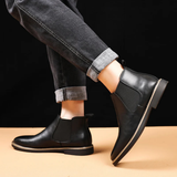 The Bradford Men's Casual Slip On Ankle Leather Chelsea Boots