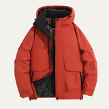 The Urbino Men's Thickened Waterproof Hooded Casual Jacket