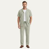 The Dervio Men’s Linen Two Piece Set – Lightweight Button-Up Shirt & Relaxed Trousers