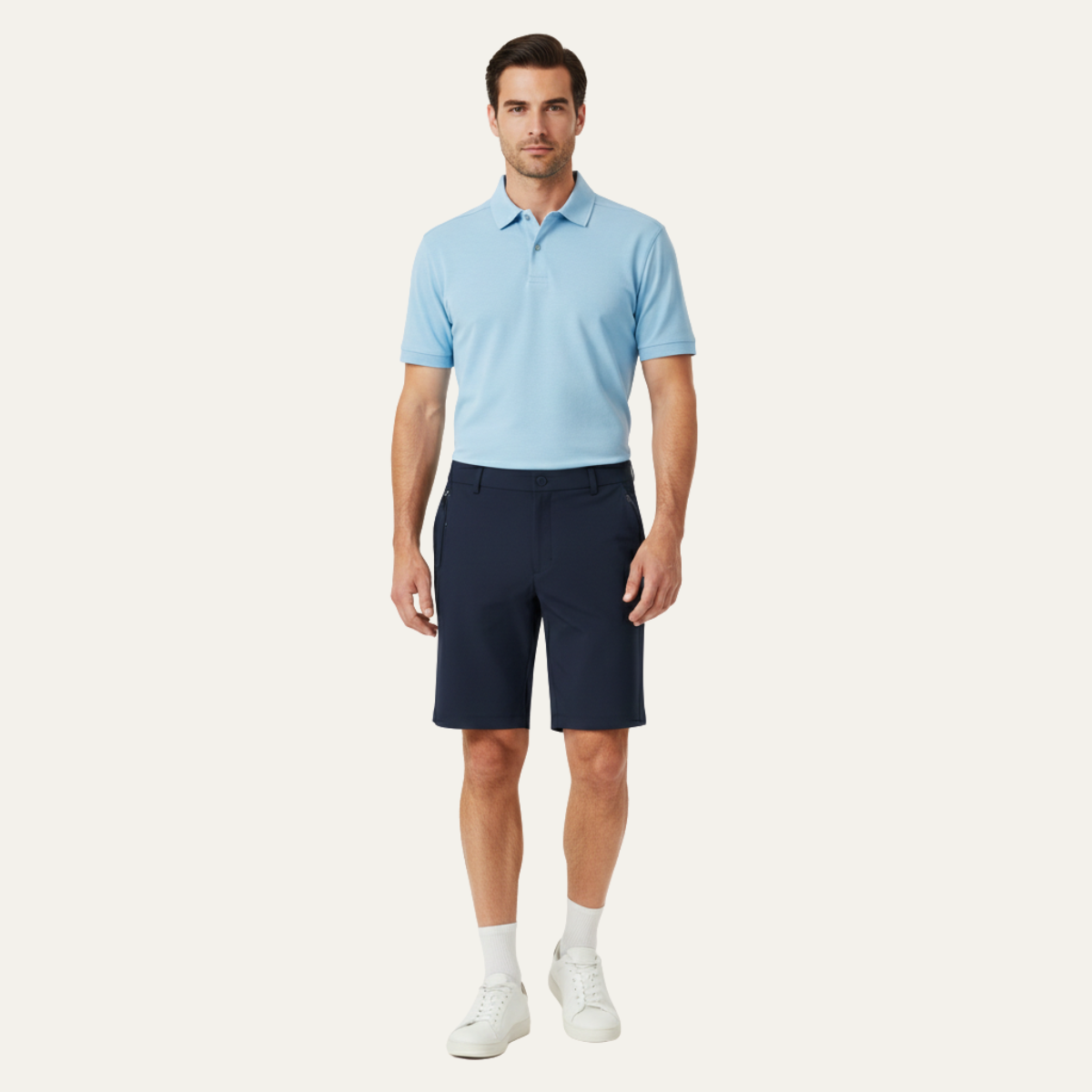 The Stonecrest Men’s Casual Golf Shorts with Zipper Side Pockets