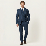 The Norwood Men’s Tweed 3 Piece Suit – Slim Fit Herringbone Jacket, Waistcoat & Trousers