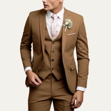 The Windermere Men’s Elegant 3 Piece Slim Fit Business Suit Set