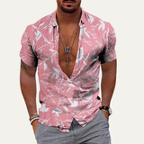 The Ironwood Hill Men’s Soft Tropical Coconut Print Hawaiian Beach Shirt