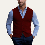 The Somerset Men’s Smart Casual Button Front Knit Vest