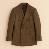 The Camden Men’s Herringbone Tweed Suit – Double Breasted Blazer and Pants Set